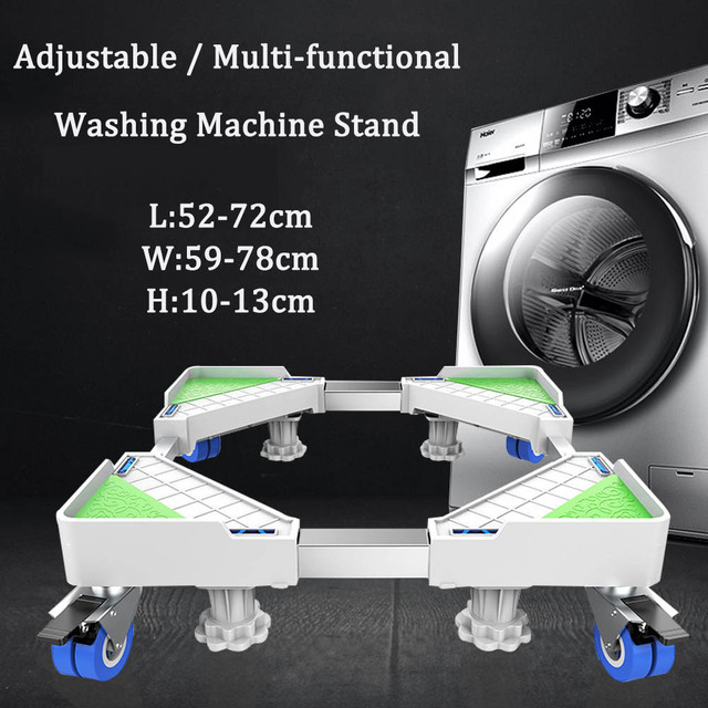 Adjustable Washing Machine Refrigerator Stand Portable Dryer Stand